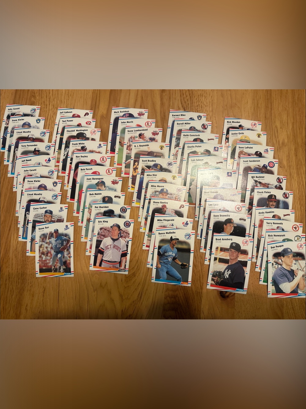 1988 Fleer Baseball Player Trading Card Lot